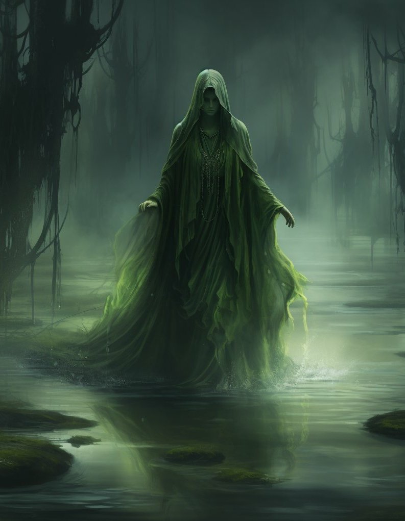 'Baobhan sìth' may appear as a hooded crow or raven, or a beautiful woman in the long green hooded cloak, but she is demon that drinks the blood of her human victims.

#folklore #demons #scotland