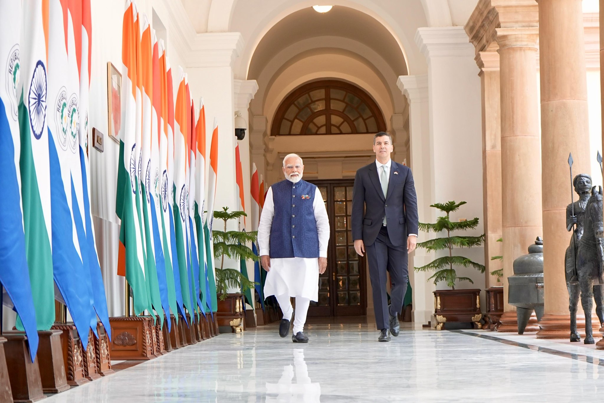 President Santiago Peña With PM Modi
