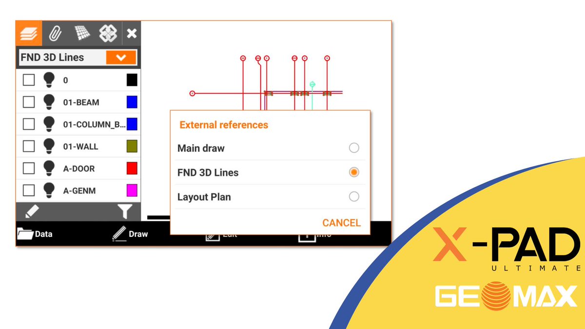 X-PAD software allows you to create different layers. You can use Symbol Manager to create your own line type and symbol. 

Find out more
loom.ly/sbj0WPc 


#SurveyingEquipment #civilengineer #CICES