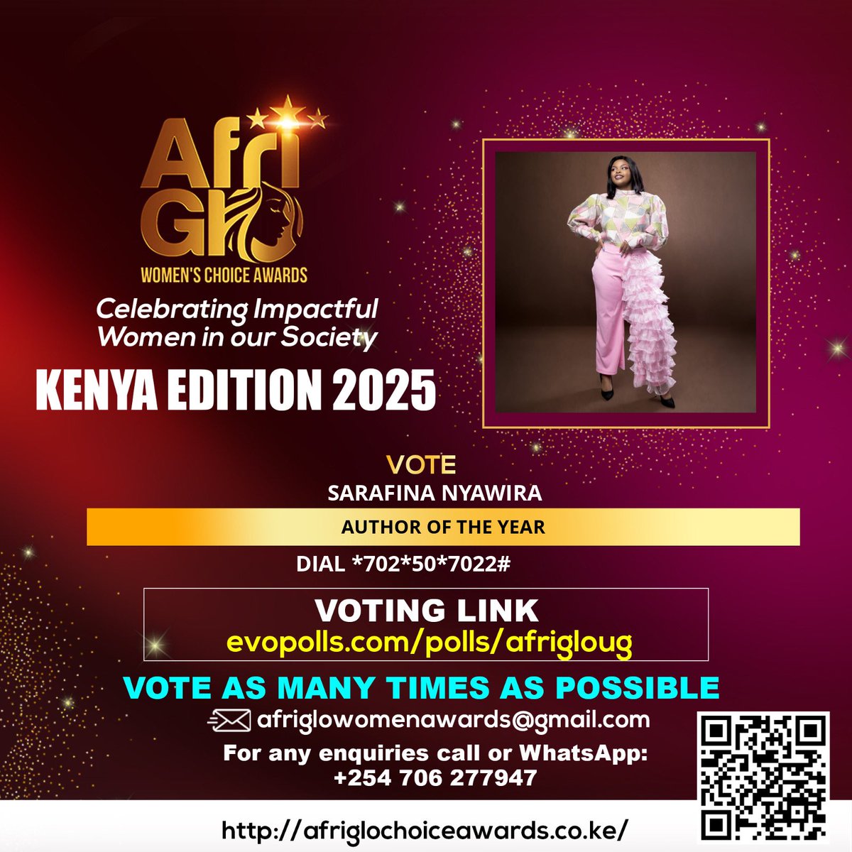 serahfyne's tweet photo. This past weekend, I had the great honor of receiving an award as “AUTHOR OF THE YEAR 2025” by Afri-Glo Women’s Choice Awards, Kenya Edition 🏆

A special note of gratitude to the people without whom, this journey would not have been possible: @nmwangi09 , @Egline_Samoei , @EnockMachodi and @janetmachuka_ . You have a special place in my heart❤️ 

A huge thank you to @AfricaTweetChat as well, not forgetting my small team @digital_mtandao 🫶🏽

——————————————————

Both books are available at @NuriaBooks @NuriaStore with @bennetowuonda 🥳

#3XPersonalBranding #TwentyThrive