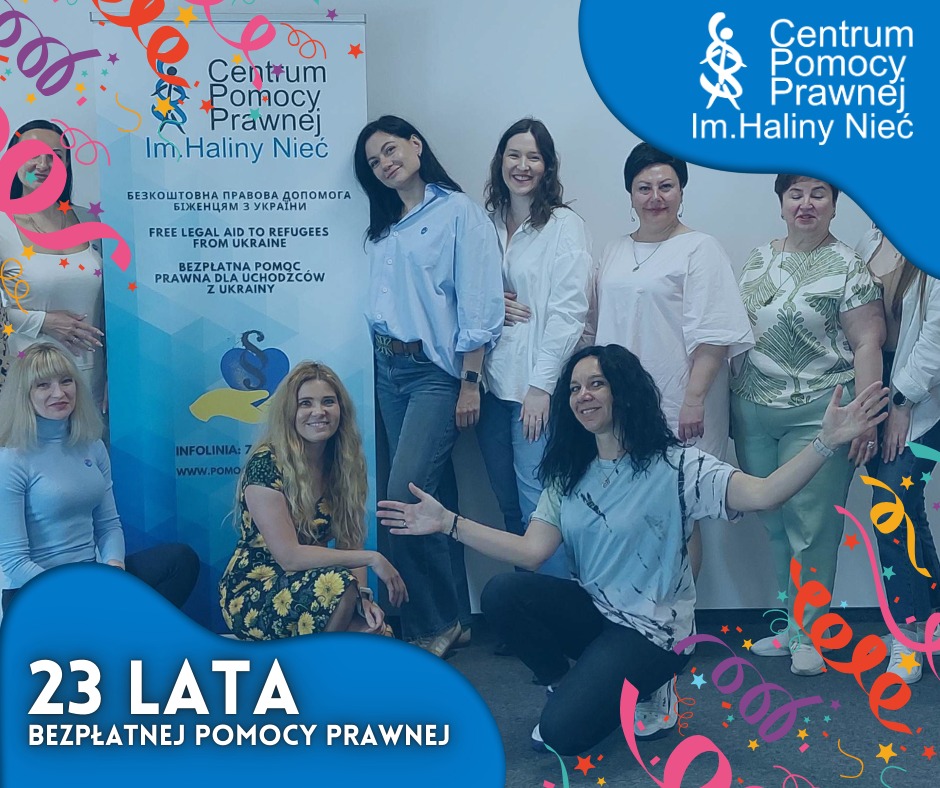 20 maja 2002 r. grupa studentów i absolwentów Studencka Poradnia Prawna UJ po kierunkiem dr Haliny Nieć zarejestrowała stowarzyszenie, którego celem miało być świadczenie bezpłatnej pomocy prawnej uchodźcom w Polsce... 1/7