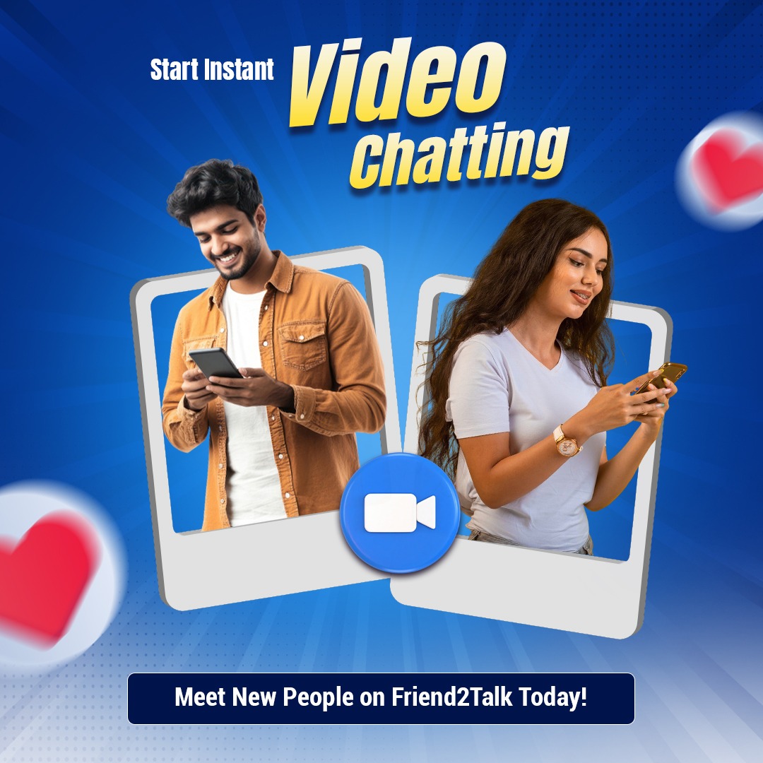 🎥 Start Instant Video Chatting!
🔹 Real-Time Video &amp; Voice Chat 
 🔹 No Sign-Up Needed
🔹 Meet People Worldwide!
 🔹 Private &amp; Anonymous!
🔹 Text Chat Option Available!
🔹 Fun, Easy &amp; Addictive
💬 Join on Friend2Talk 💙 bit.ly/4kQwUkq
#Love #Meet #Newpeople #People