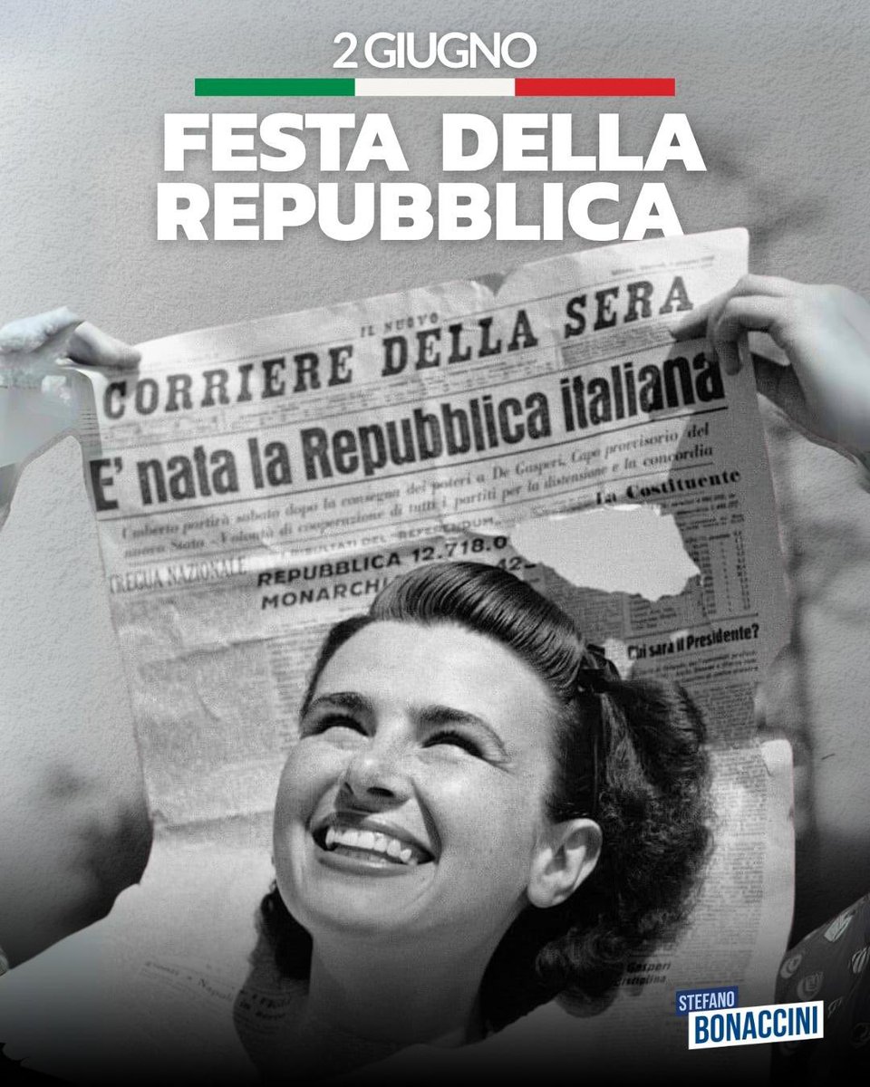 Buona Festa della Repubblica a tutte e a tutti 🇮🇹

C’è chi ha sacrificato la propria vita per ridarci la libertà, la pace e la democrazia. Non dimentichiamolo mai!