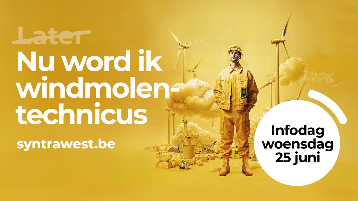 𝗜𝗻𝗳𝗼𝗱𝗮𝗴 𝗦𝘆𝗻𝘁𝗿𝗮 𝗪𝗲𝘀𝘁 𝗼𝗽 𝘄𝗼𝗲 𝟮𝟱 𝗷𝘂𝗻𝗶 | Wil jij groeien in je carrière of je passie omzetten in een beroep? Kom langs op de #infodag woe 25 juni en ontdek de praktijkgerichte opleidingen van Syntra West: syntrawest.be/infodagen