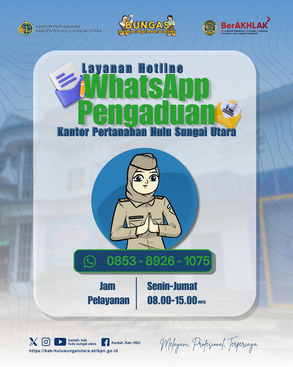 atrbpn_hsu's tweet photo. Kantah HSU gelar Rapat Pembangunan Zona Integritas 2025! Komitmen bersama wujudkan pelayanan publik yang bersih, responsif, dan inovatif demi masyarakat #BebasKorupsi
#KantahKabHSUBUNGAS #WTAB2024 #WBK2025 #MelayaniProfesionalTerpercaya https://t.co/uWYGEC18BU