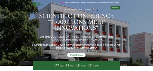 BOOST_ProjectEU's tweet photo. The Agricultural University – Plovdiv, partner of the BOOST project, proudly invites you to the international scientific conference “Traditions Meet Innovations”, taking place 28–31 October 2025 in Plovdiv, Bulgaria. This flagship event celebrates the University’s 80th anniversary and is held under the patronage of the President of the Republic of Bulgaria, Mr. Rumen Radev.

Join leading scientists, researchers, and professionals from around the world to present innovations, exchange knowledge, and collaborate on the future of sustainable agri-food systems. The rich agenda includes plenary sessions, scientific panels, networking events, a walking tour of historic Plovdiv, and cultural excursions.

📌 Participation Fee:
•  Early bird (until 30.06.2025): €120
•  Regular (until 30.09.2025): €150
•  Students: Free

🎓Don’t miss this opportunity to be part of an international forum shaping tomorrow’s agriculture.

👉 Register now at: https://t.co/ICIrDXAMa2

More information: https://t.co/bAvDS0gDel

#BOOSTProject #TraditionsMeetInnovations #ScienceForFuture #AgriInnovation