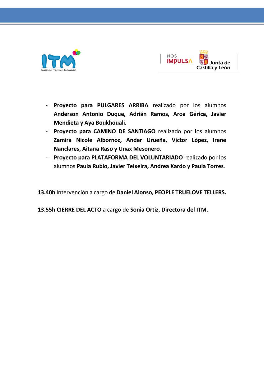 ¡Última parada de “Conectando Comunidades”! 🎓🤝 Este 4/ junio cerramos el proyecto Aula Empresa con las asociaciones colaboradoras en el ITM. 🎉💡 ¡Gracias por sumaros a esta aventura de aprendizaje y voluntariado! 🙌🔗

  #ITM #itimiranda   #Voluntariado #ProyectoAulaEmpresa