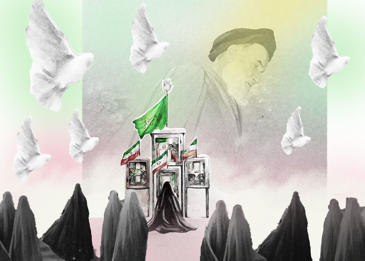 kinky_tail5's tweet photo. از قم تا پاریس، از تبعید تا طوفان؛ هر گامش آیه‌ای بود، هر حرفش قیامی… او یک رهبر نبود، او زلزله بود؛ #امام_امید ملت‌ها و #بت_شکن فرعون‌ها. https://t.co/RTHyWlEkvT