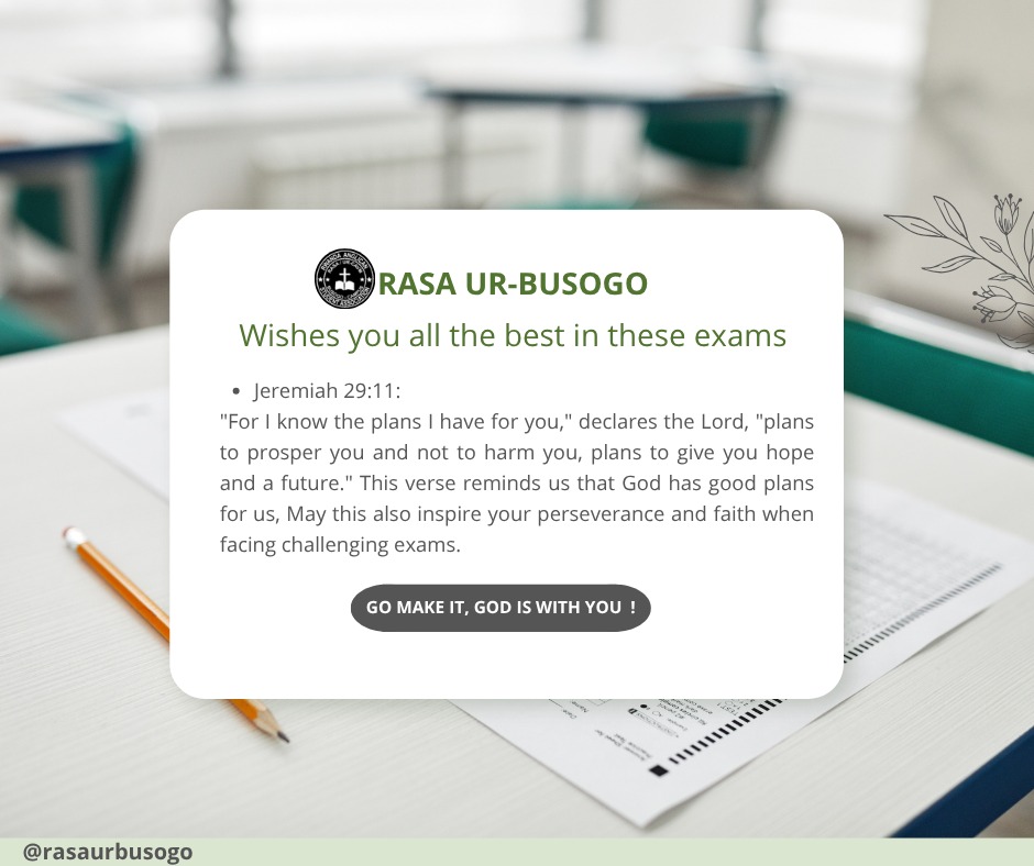 As we are starting this semester exam, we take this time to wish all the best for our beloved members as well as other students we share the same career at <a href="/UR_CAVM/">UR-CAVM</a>