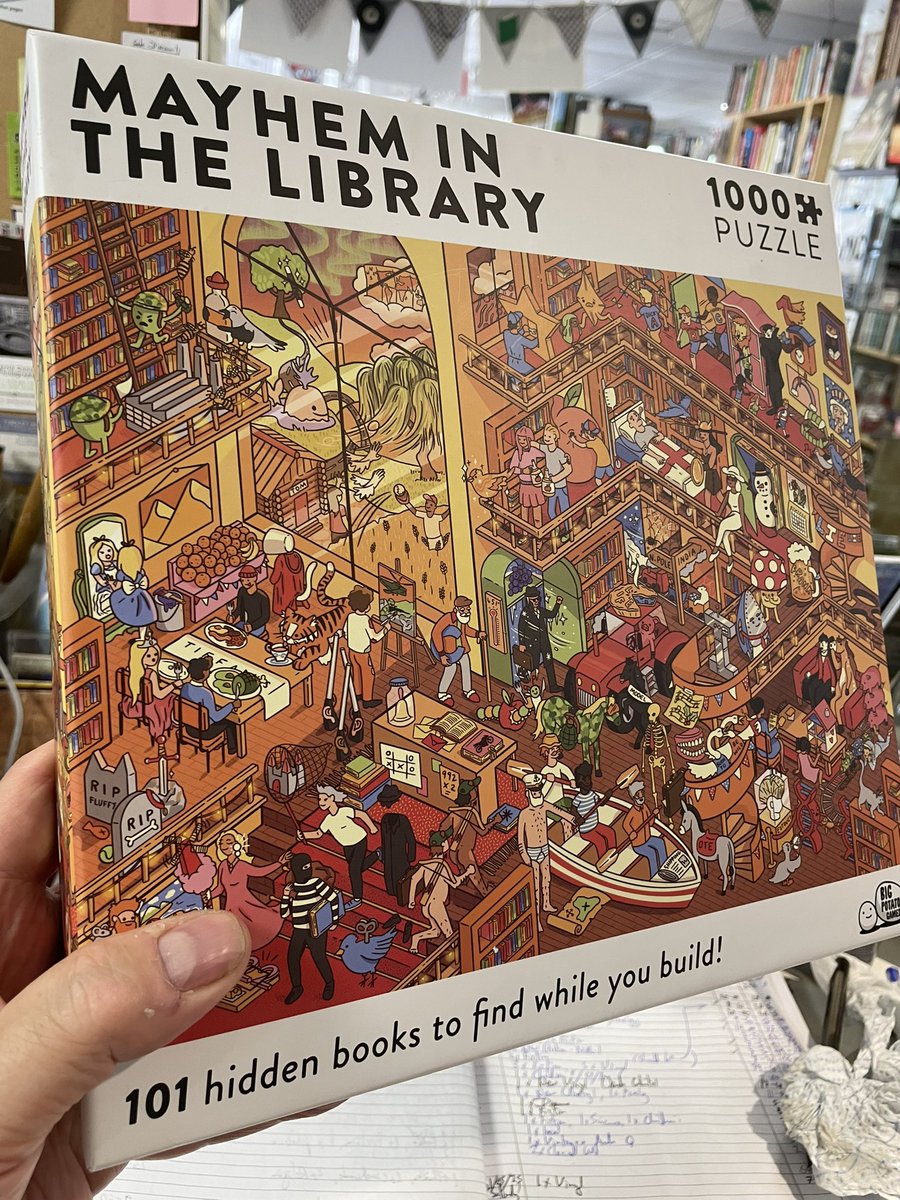 KIbooksandmusic's tweet photo. Latest 1000-piece pre-owned jigsaw checked and out on the shelves. This one is directly book-related, with 101 book titles for you to work out #ilovejigsaws #jigsawheaven #morethanjustbooks #booksbooksbooks #supportindependentbookshops https://t.co/ScrD1G7tfp