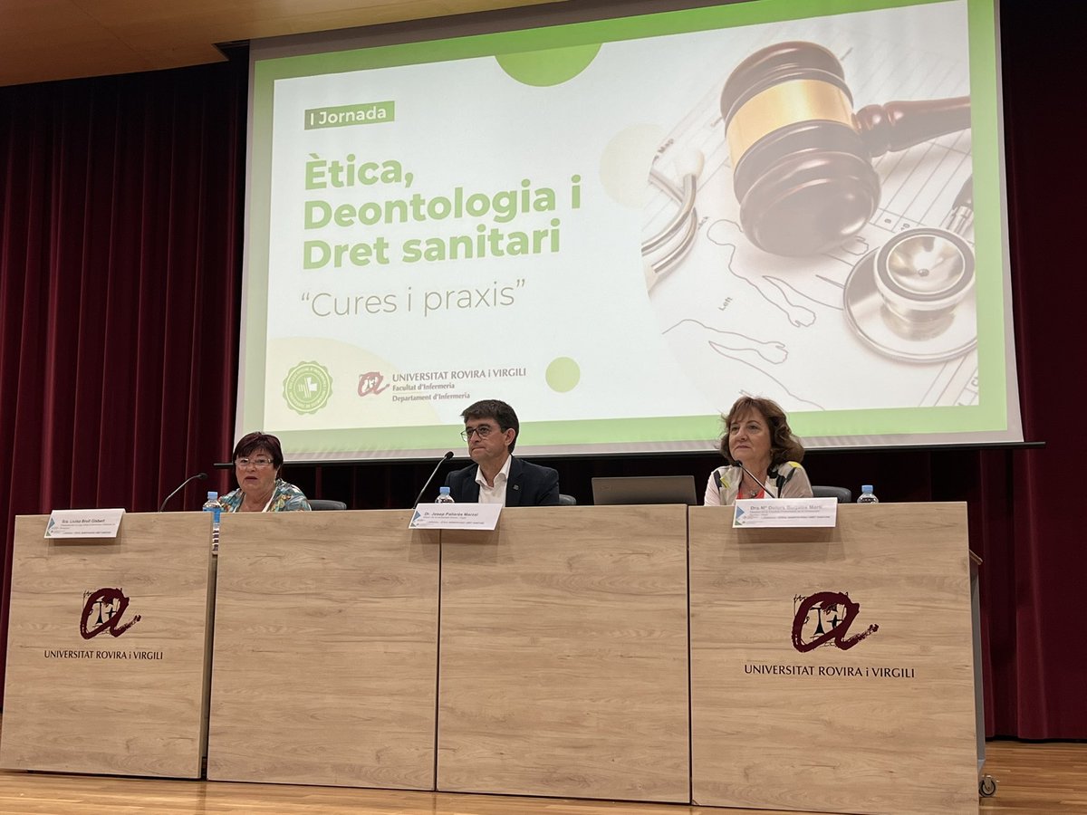 Avui a la I Jormada d’Ètica, Deintologia i Dret Sanitari organitzada per <a href="/codita_tgn/">Codita Tarragona</a> i @URV, temes del tot interessants i necessaris en la nostra disciplina
