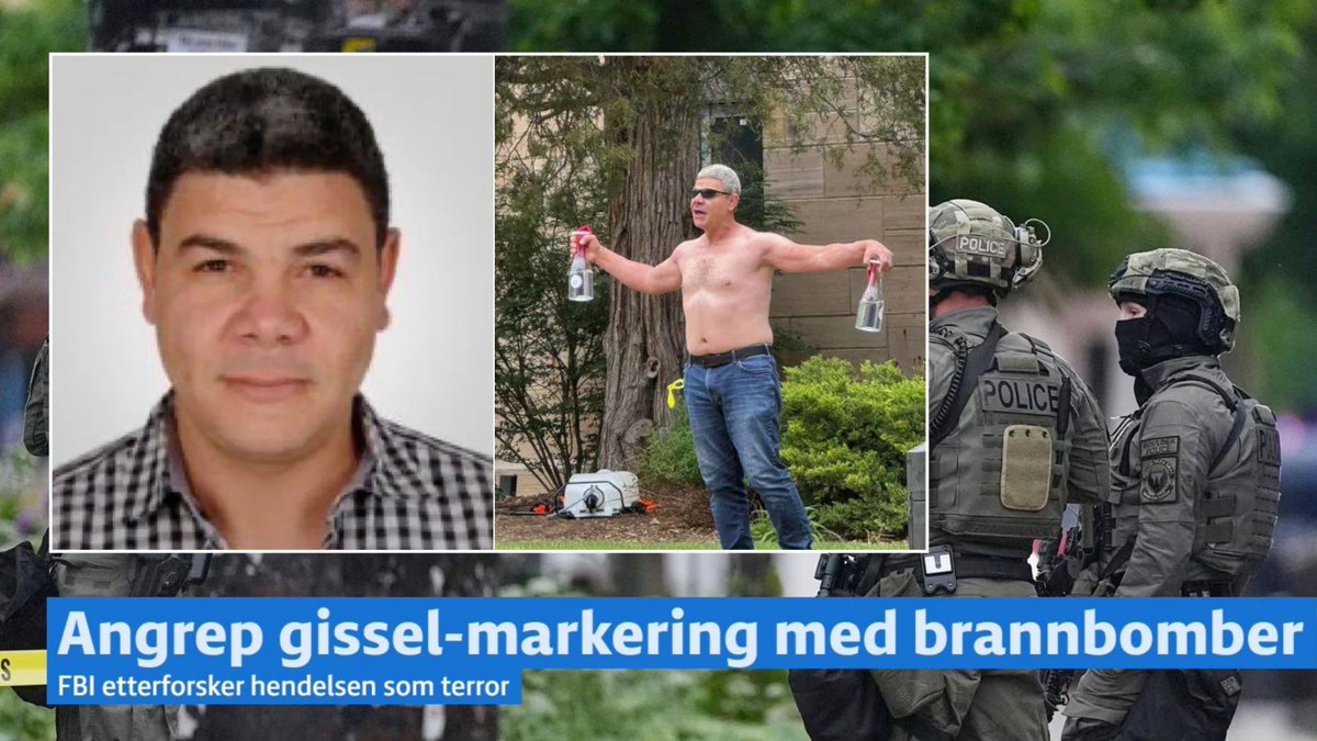 Skjerp dere, NRK. 
En egypter ved navn Mohamed Sabry Soliman, som er ulovlig i USA, brannbomber en markering for israelske gisler og roper «free palestine». 
NRK: «Helt uklart motiv»