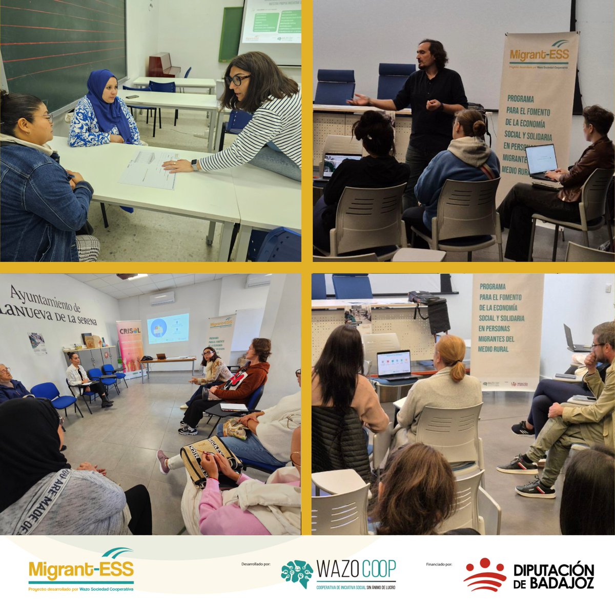 MigrantESS's tweet photo. 🌍✨  Finalizamos los talleres del proyecto Migrant-ESS, capacitando a personas migrantes en Economía Social y Solidaria. Los participantes exploraron cómo la ESS puede abrir puertas a empleo digno y emprendimiento sostenible.  #Inclusión #EconomíaSocial https://t.co/lADDP2zkb2