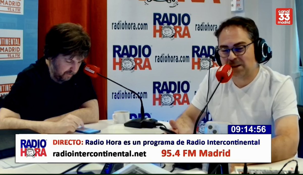 Canal 33 Madrid (@canal33) on Twitter photo Comienza la jornada bien informado: “Más y mejor en menos tiempo” De lunes a viernes de 07 a 09 horas. Y participación de 9 a 9:30 horas. También en FM 95.4 Madrid <a href="/RadioHora_/">Radio Hora®</a> <a href="/RadioIntercon/">Radio Intercontinental Madrid</a> Comienza la jornada bien informado: “Más y mejor en menos tiempo” De lunes a viernes de 07 a 09 horas. Y participación de 9 a 9:30 horas. También en FM 95.4 Madrid <a href="/RadioHora_/">Radio Hora®</a> <a href="/RadioIntercon/">Radio Intercontinental Madrid</a>