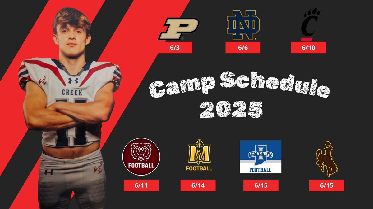 Excited to go camping. Thank you to all the coaches who reached out and invited me to their football camps. Wish there was enough time to hit them all. Let's Compete!