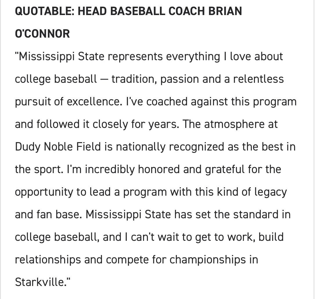New Hail State baseball coach