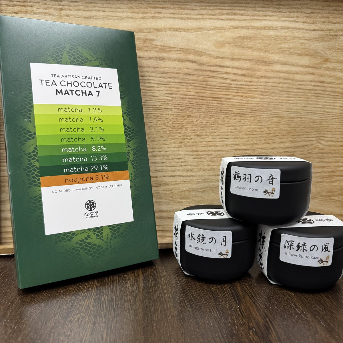 Tokyotocha's tweet photo. 【お知らせ】
当店人気商品
「TEA CHOCOLATE MATCHA 7」
「鶴羽の音」「深緑の風」「水鏡の月」が
入荷致しました✨️

こちらは次の入荷が未定となっておりますので、お買い求めのお客様はお早めにお越しくださいませ🙇🏻‍♀️ https://t.co/NJNs2ldoq3