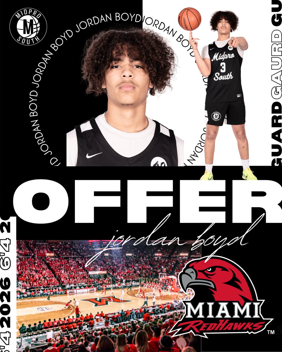 MidPro South Boys (@midprosouth) on Twitter photo 2026 | 6’4 | Guard Jordan Boyd <a href="/Jordanboyd_2026/">Jordan Boyd</a> has received an offer from Miami (Ohio) University (D1) #MidProFam 2026 | 6’4 | Guard Jordan Boyd <a href="/Jordanboyd_2026/">Jordan Boyd</a> has received an offer from Miami (Ohio) University (D1) #MidProFam