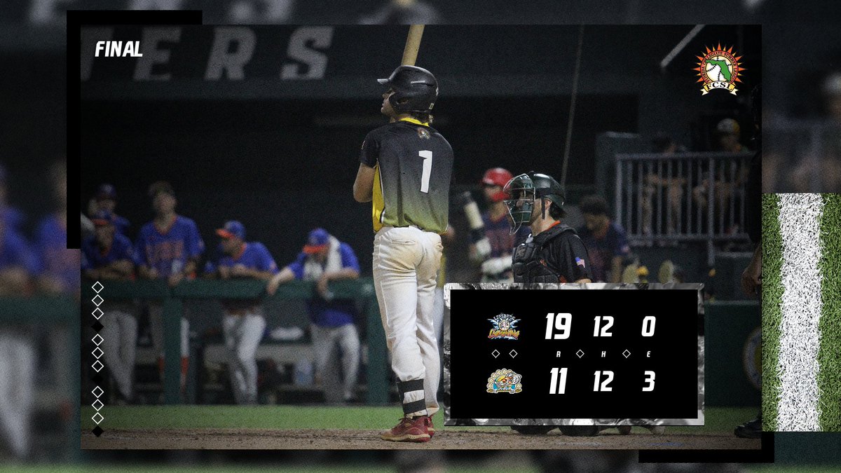 Florida League (@floridaleague) on Twitter photo FINAL from Sanford:
The <a href="/FCSL_Lightning/">Leesburg Lightning</a> win their first game of the season in wild fashion, scoring TWELVE runs in the tenth to take down Sanford!
W: <a href="/NickDelnegro02/">Nick Delnegro</a> (<a href="/VState_Baseball/">Valdosta State Baseball</a>)- 3 IP
<a href="/marcomueses42/">Marco Mueses</a> (<a href="/PrivateersBSB/">New Orleans Baseball</a>)- 2/4, 2 BB, 2 RBI, 3 R FINAL from Sanford:
The <a href="/FCSL_Lightning/">Leesburg Lightning</a> win their first game of the season in wild fashion, scoring TWELVE runs in the tenth to take down Sanford!
W: <a href="/NickDelnegro02/">Nick Delnegro</a> (<a href="/VState_Baseball/">Valdosta State Baseball</a>)- 3 IP
<a href="/marcomueses42/">Marco Mueses</a> (<a href="/PrivateersBSB/">New Orleans Baseball</a>)- 2/4, 2 BB, 2 RBI, 3 R