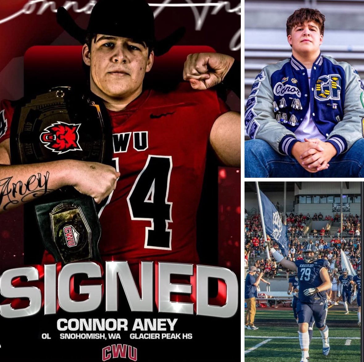 Coach Shane Keck (@shanedkeck) on Twitter photo Come celebrate <a href="/AneyConnor/">Connor Aney</a> college football signing with <a href="/CWUFB/">CWU Football</a> this Wednesday night 6:30pm at GP commons. Come celebrate <a href="/AneyConnor/">Connor Aney</a> college football signing with <a href="/CWUFB/">CWU Football</a> this Wednesday night 6:30pm at GP commons.