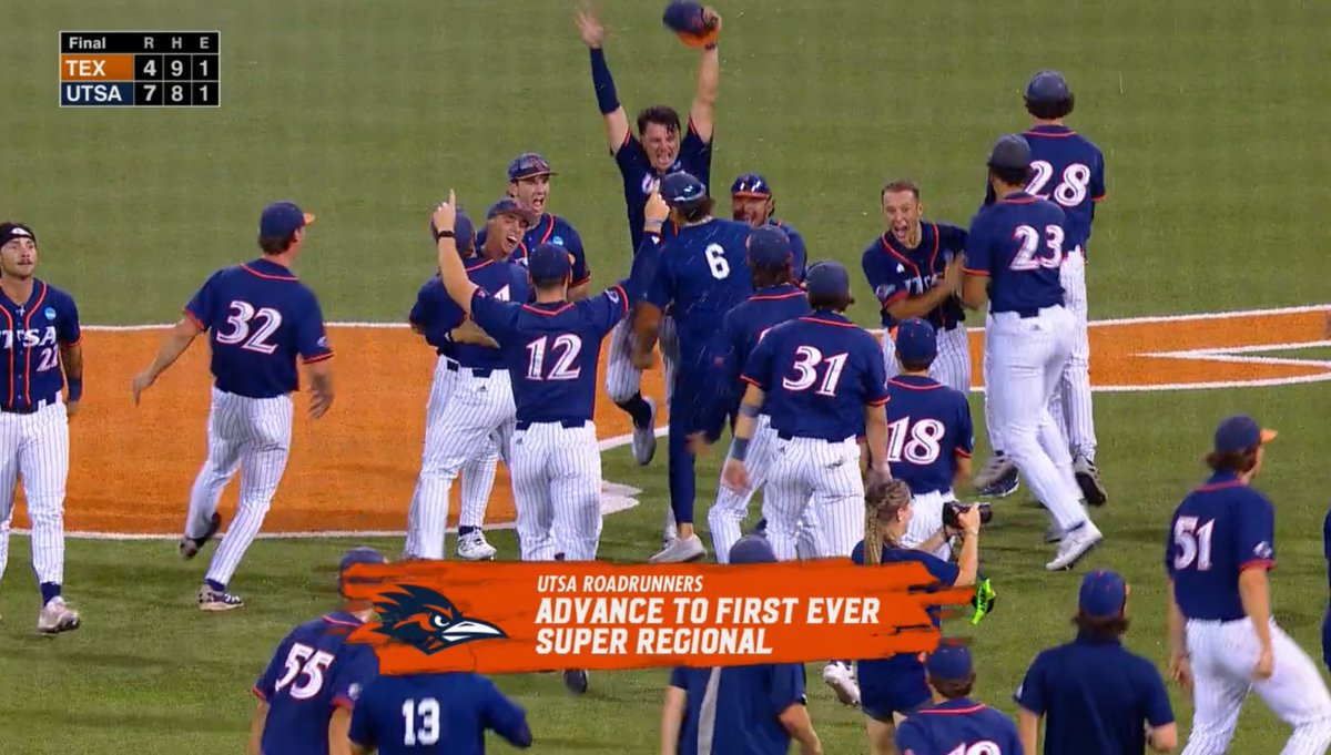 UTSA KNOCKS OFF #2 OVERALL SEED TEXAS 🔥

1 AND 2 ARE BOTH GONE.