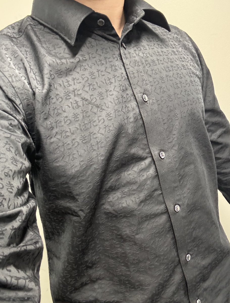 EngagedADA's tweet image. 早速ニートシャツで出勤
黒はこういう風に光が当たらないと意外と分からないからいいね

#hazama #はざま