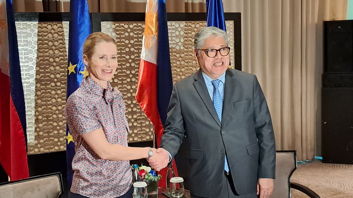 Foreign Affairs Sec. Enrique Manalo welcomes EU's top diplomat High Representative for Foreign Affairs and Security Policy Kaja Kallas, who is in the Philippines for an official visit from June 1 to June 2.

The two officials will be having a working lunch to discuss ways to
