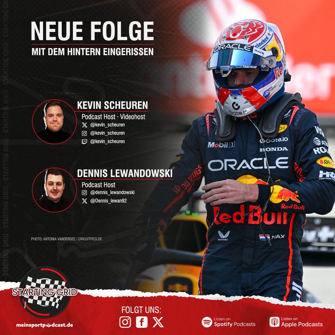 Starting Grid - Podcast (@startinggrid_f1) on Twitter photo Mit dem Hintern eingerissen 🍑
Beim #SpanishGP zeigte <a href="/Max33Verstappen/">Max Verstappen</a> wieder sein unschönes Gesicht: unsportlich, uneinsichtig, ungehalten. Die Strafe für sein Manöver könnte im WM-Kampf teuer werden.
<a href="/dennis_lewan92/">DLewandowski</a> & <a href="/kevin_scheuren/">Kevin Scheuren</a> analysieren!
🔗: linktr.ee/startinggrid_f1 Mit dem Hintern eingerissen 🍑
Beim #SpanishGP zeigte <a href="/Max33Verstappen/">Max Verstappen</a> wieder sein unschönes Gesicht: unsportlich, uneinsichtig, ungehalten. Die Strafe für sein Manöver könnte im WM-Kampf teuer werden.
<a href="/dennis_lewan92/">DLewandowski</a> & <a href="/kevin_scheuren/">Kevin Scheuren</a> analysieren!
🔗: linktr.ee/startinggrid_f1