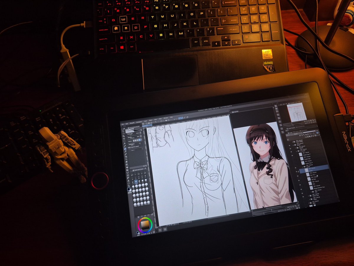 Suki_Novels's tweet photo. Drawing a little, finally after so long 😌.

#anime #drawingart #fanart #amagamiss #xpen https://t.co/SZEnmv8Tac