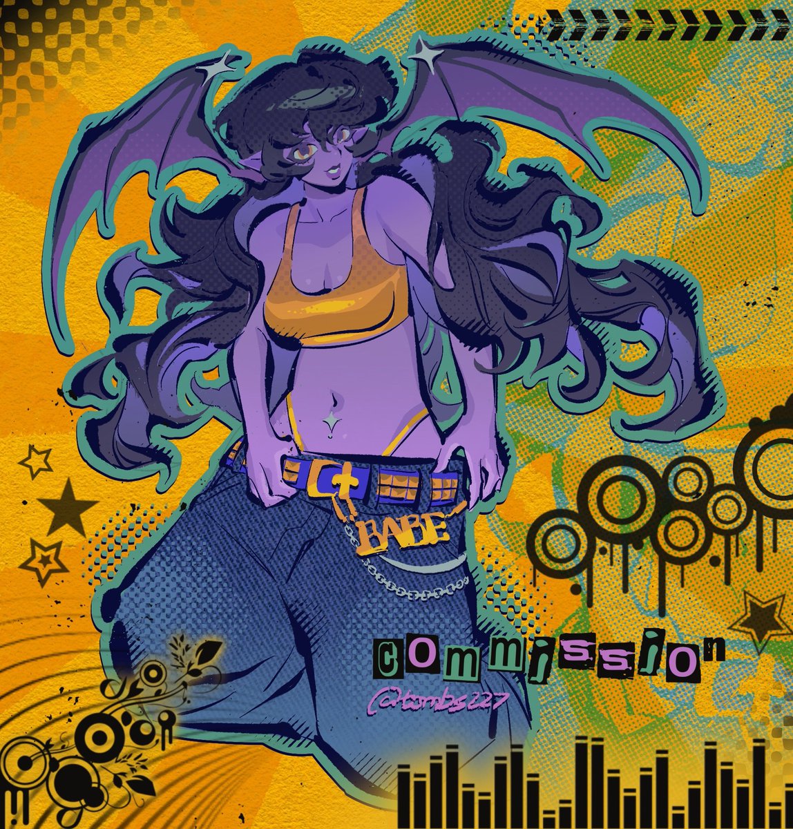 c0mmission for @/tombs227 💜💛