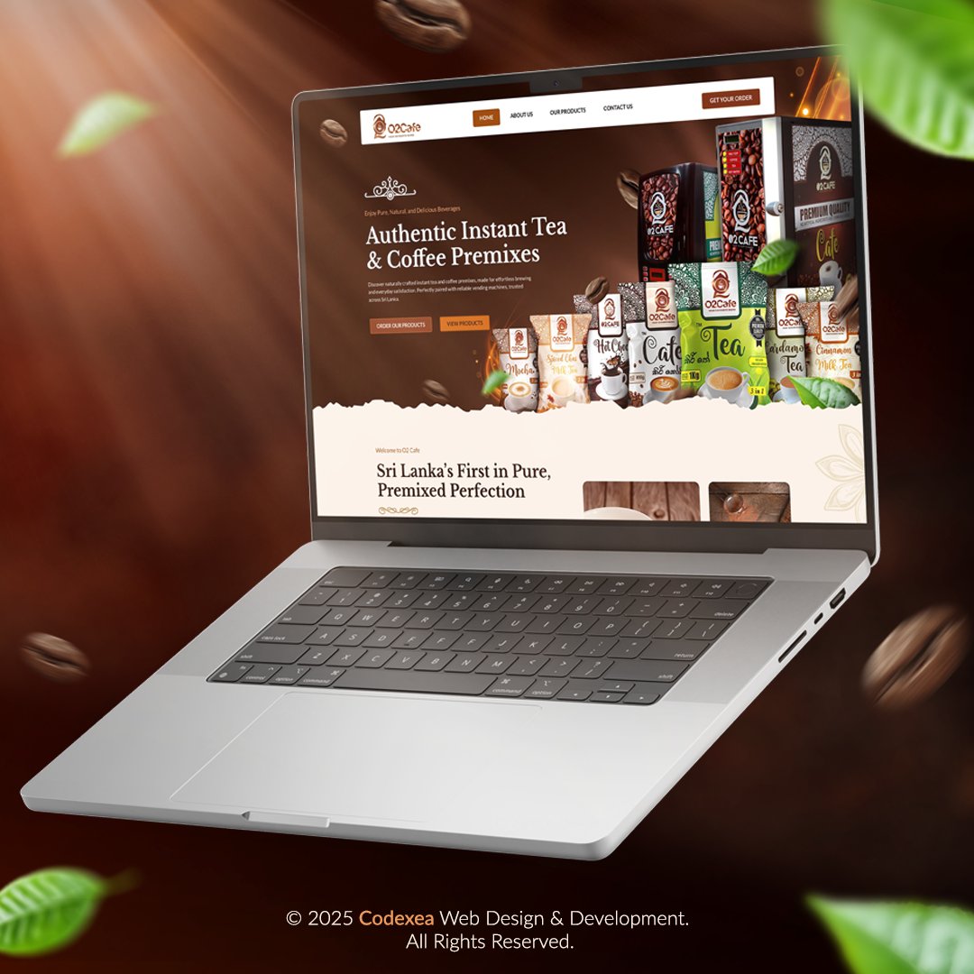 codexea_sl's tweet image. We’re ecstatic to unveil the brand-new website for O2 Cafe. As Sri Lanka’s first authentic, non-flavoured instant tea and coffee premix brand.

Visit their official site at o2cafe.lk

Reach out to us at 077 917 5075 or email us at info@codexea.com.
#Codexea  #O2Cafe