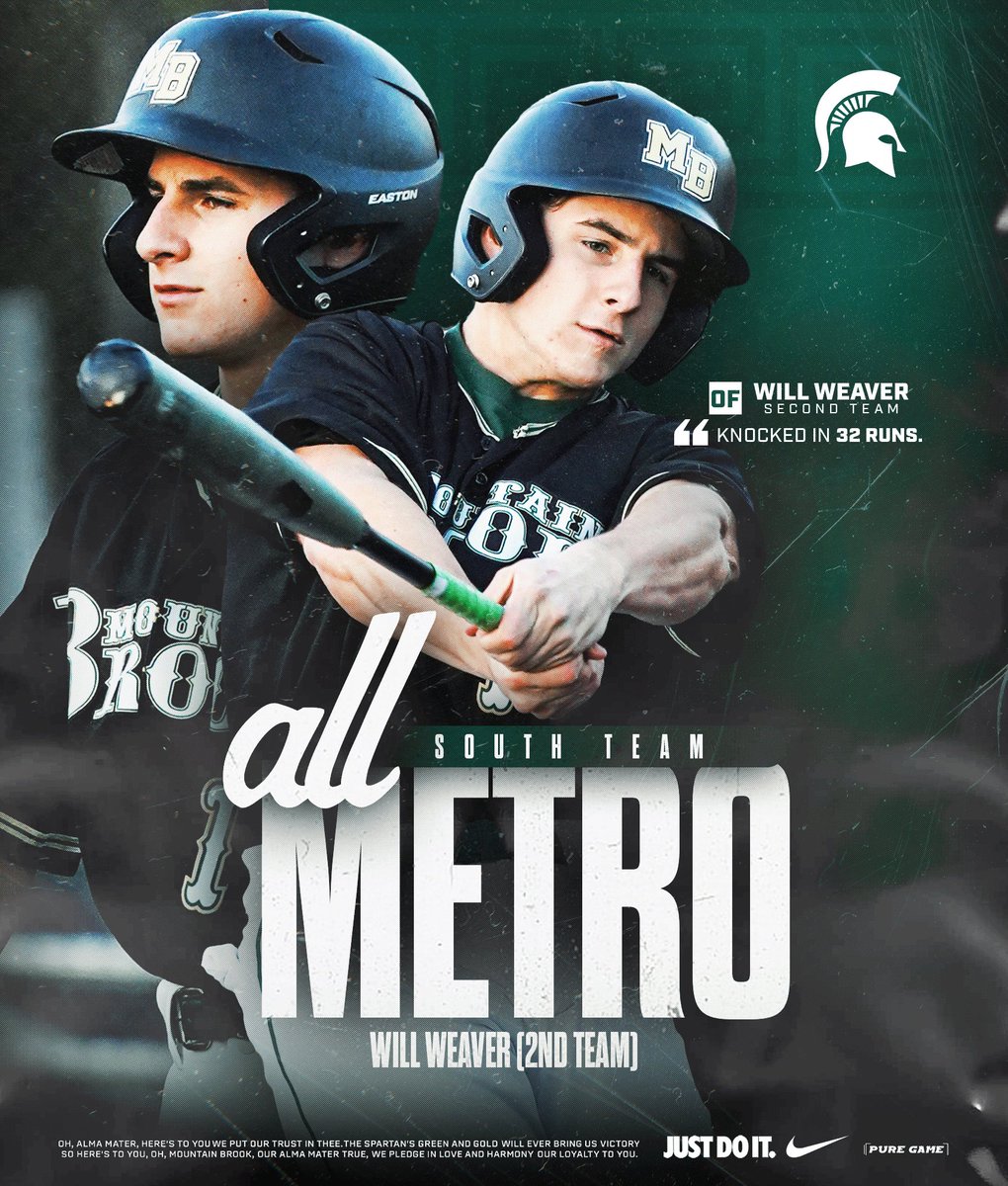 MB_Baseball's tweet photo. Congratulations Will, Jude, Sam and Paul 

The 2025 Under the Lights All-South Metro Baseball Second Team roster is out now, and several Spartans made the cut. ⚾️ 
 @mbs_athletics @SpartanAthFndn @mtnbrookhs https://t.co/yhSP6asMcy