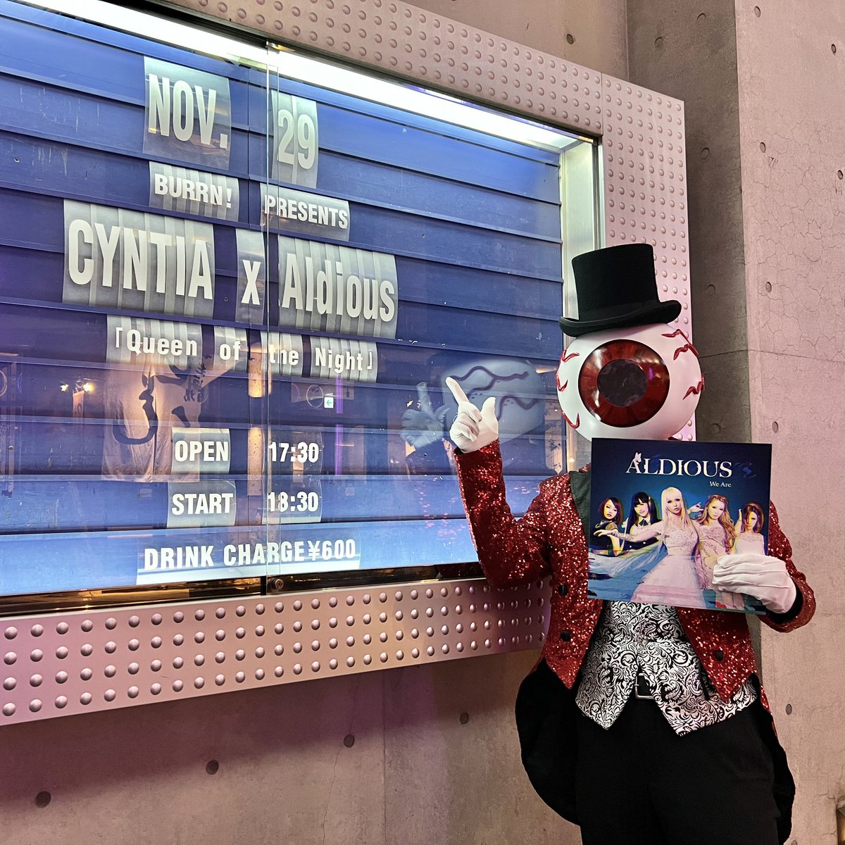 マルゲリータ是政さん、ステージ・アクションからハードロック系と察しましたがCYNTIAでしたか‼️
昨年AldiousにRe:NOさん復帰 x CYNTIA復活で沸いた11/29のクラブチッタ川崎、そのとき私は2階のアティックでDJでした（証拠写真）
SAKIさんがAldiousヘルプだったとき観ましたが、CYNTIA自体は未見です👁️