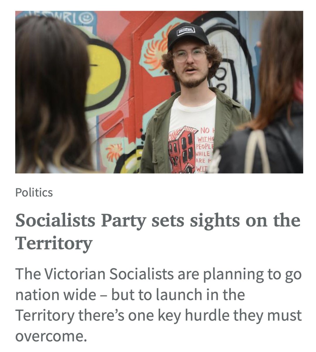 Decent write-up in the NT News. "The Victorian Socialists are planning to expand into the Northern Territory, offering voters 'an alternative to pro-capitalist politics' of major parties." 🧵