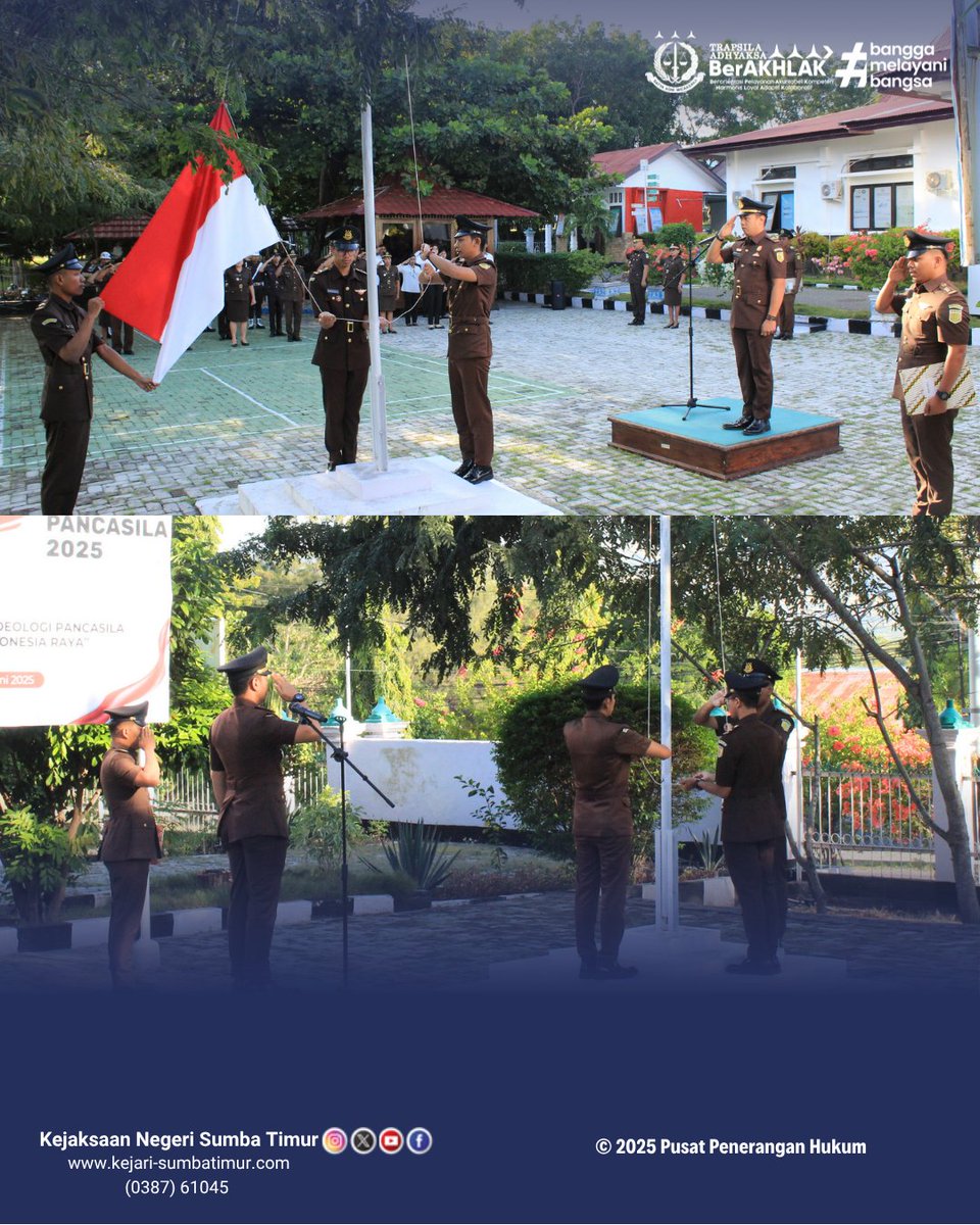 NegeriSumba's tweet photo. Senin, 02 Juni 2025 bertempat di halaman Kantor Kejaksaan Negeri Sumba Timur, Plh. Kepala Kejaksaan Negeri Sumba Timur Bapak Wiradhyaksa M.H Putra, S.H.,M.H memimpin Upacara Peringatan Hari Lahir Pancasila.
.
.
#kejaksaanri #KejaksaanAgung #jaksaagung #kejaksaanTinggiNTT https://t.co/884q4yzyd3