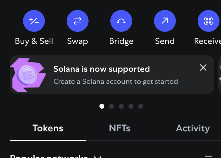 Wait <a href="/MetaMask/">MetaMask.eth 🦊</a> JUST added Solana?

I'm sorry but you guys are way too late to the party😭