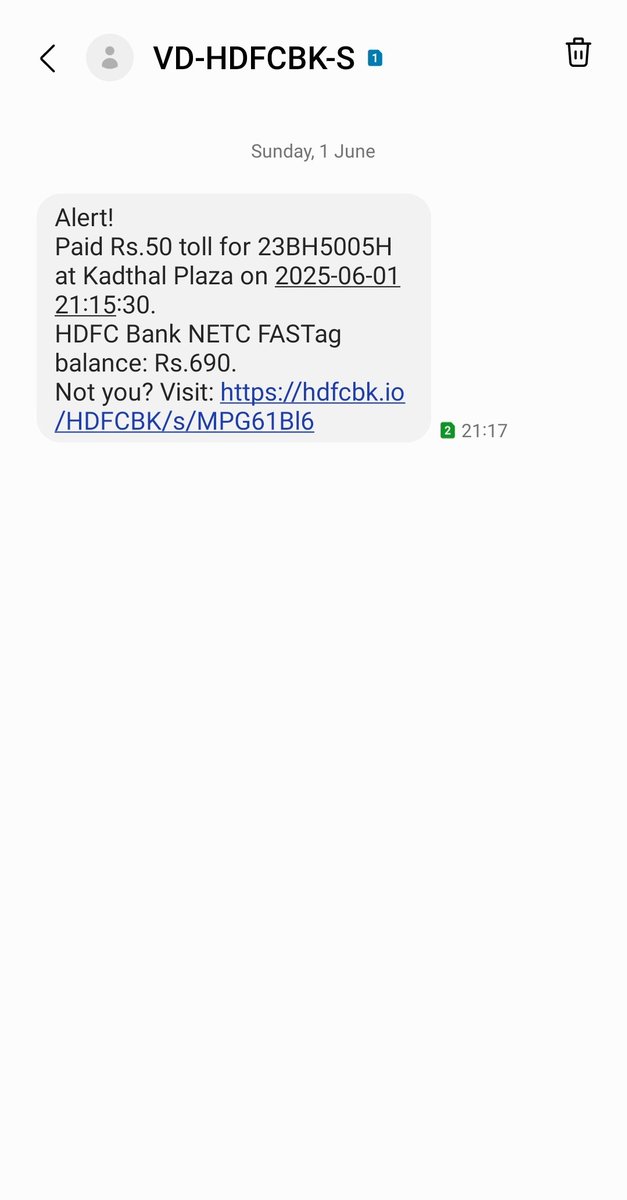 Imviru_sihag's tweet photo. @HDFC_Bank @fastagofficial @FASTag_NETC @HDFCBank_Cares  please provide the vehicle pic from kadthal toll plaza. @NHAI_Official https://t.co/0JJXbpEt1P