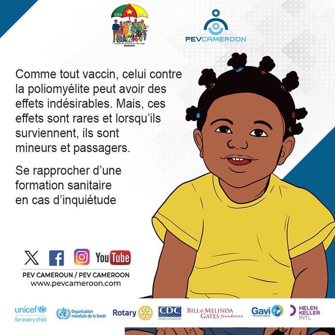 cedric_mimbe's tweet image. Protect your child&apos;s future! Ensure children under 5 in Cameroon receive their polio vaccination. It&apos;s a crucial step towards a healthier community. #SasnimJnv25 #CoreTeamPolio2 #PEVCAMEROON #PolioOverT2 #centre