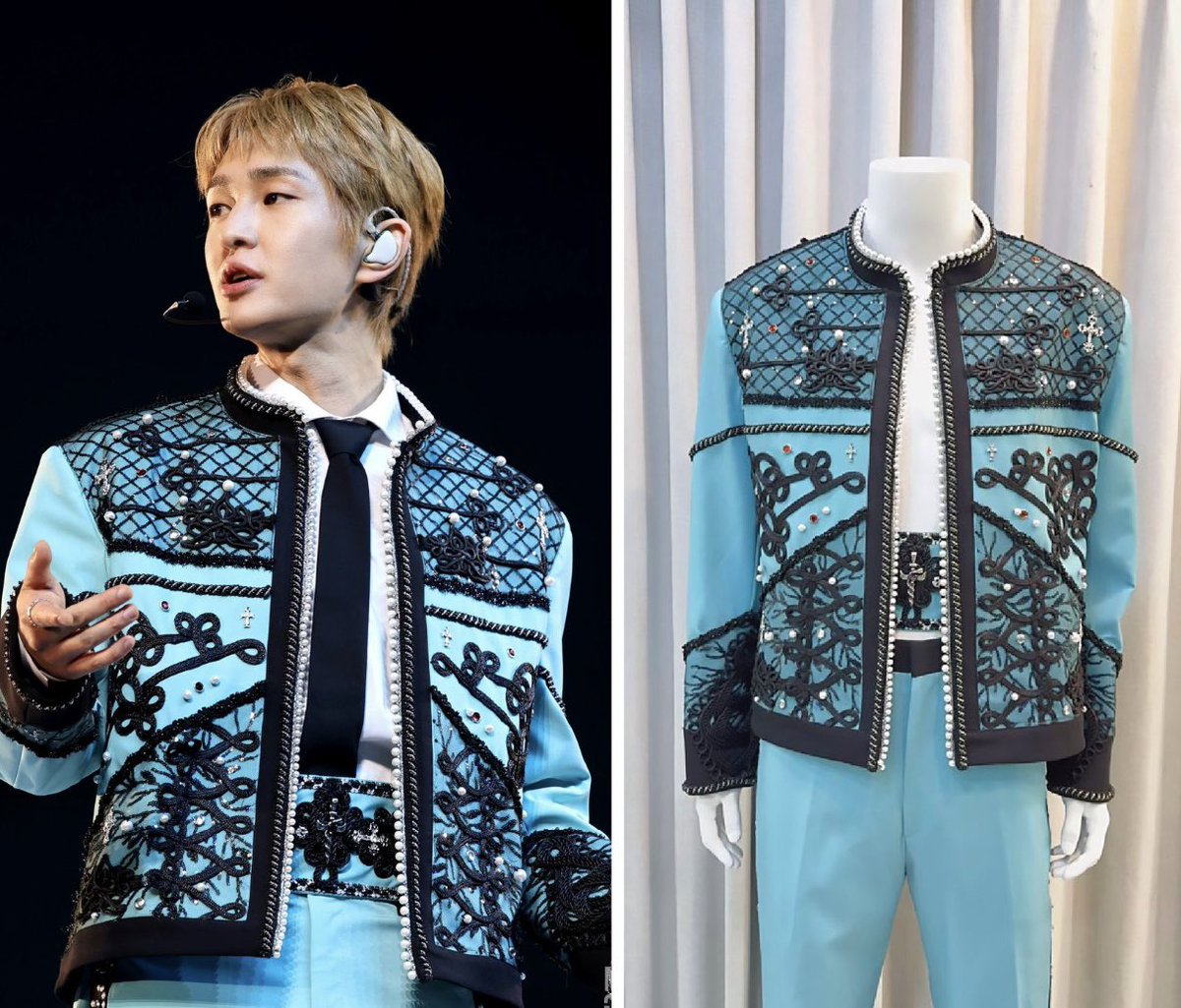 WEEKEND BOYが終わりました。

昨日、オーダー頂いているSHINeeオニュ王子の見本を作り直しました。
（ブルー🩵だった）😅

これから作り始めますので、待っていて下さいね🐰🩵
細かい手作業が多いですが、頑張ります👍🐰
（サッシュはまだ未完成）

#SHINee
#ONEW
#王子ぬい服