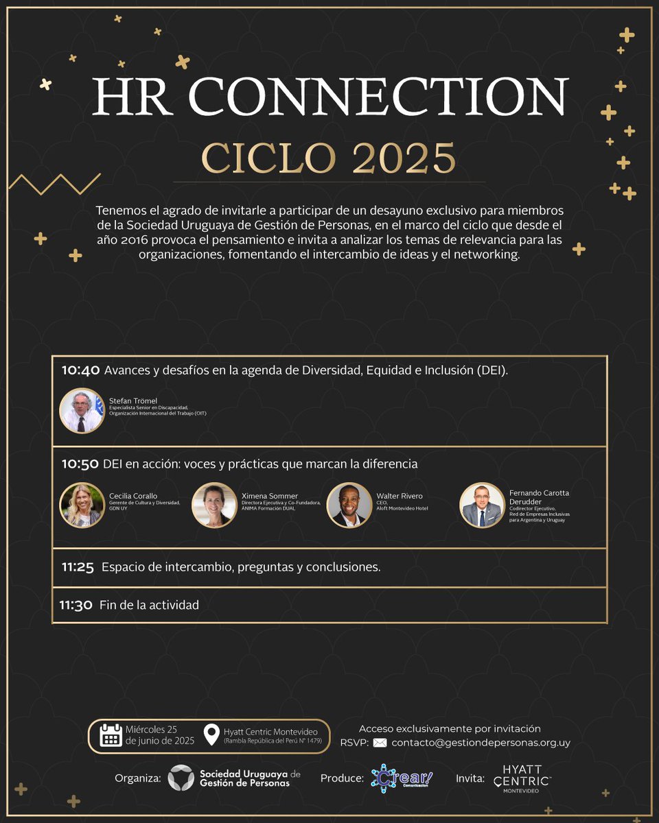 GestionHumanaUy's tweet photo. 🌈 En el Mes de la Diversidad, llega una nueva edición de #HRConnection.
La Mesa DEI lidera un encuentro con speakers nacionales e internacionales para reflexionar y compartir prácticas que impulsan organizaciones más humanas.
¡Sumate! 💬✨
#RRHHUruguay #GestiónHumana https://t.co/kzEA8tcfC2