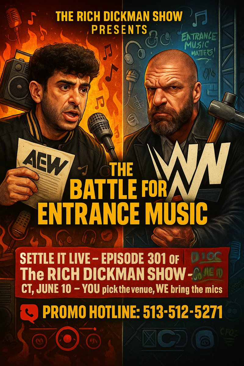 Randal_Dickman's tweet image. Correct number is 513-512-5721. Get your questions in for @TripleH and @TonyKhan in case I pull this off. There's a less than 0% chance here chat. 

#DoItForThePlot
