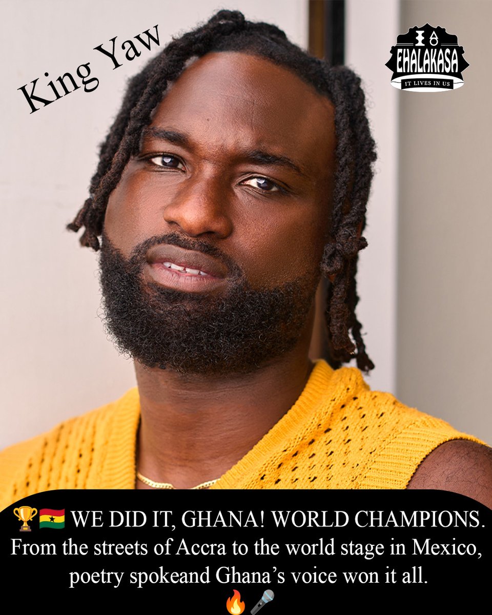🇬🇭🏆 GHANA WINS THE WORLD POETRY SLAM CHAMPIONSHIP 2025!
The mic was ours and we owned it.
From 🇧🇷 to 🇹🇬 to 🇲🇽… now the world knows.
GHANA. WORLD. CHAMPIONS.
#SlamWorldCup #GhanaWins #WPSO #SpokenWordRevolution #Ehalakasa #CiudadJuárez2025