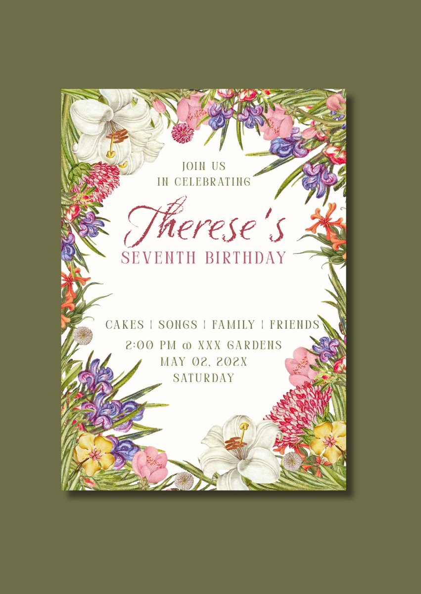 irelandaise's tweet photo. Therese's 7th
Birthday Invitation Mockup

Birthday Invitation graphic design
Designed with Canva

Open for Commissions
Design owned by me. Do not copy. Do not share. Do not repost. 

#CanvaPro #designer #books
#canva #brand #graphicdesigns #designs #iCreates https://t.co/QG1NeB73IW
