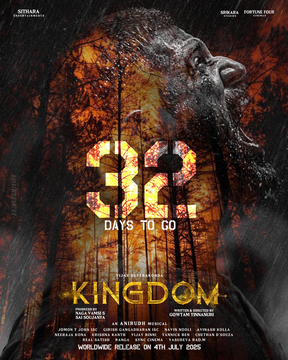 OfficialSreeNu's tweet photo. 32 Days To Go For KINGDOM ๐ฅ
@TheDeverakonda @gowtam19
#VijayDeverakonda #Kingdom https://t.co/ZXUpF4z7Ad