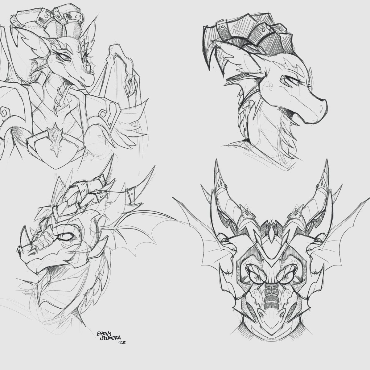 I decided to draw for myself today and drew my Dracthyr Warrior and Evoker respectively.

And yes, they are a couple; on the battlefield, and in the bedroom. 'u'