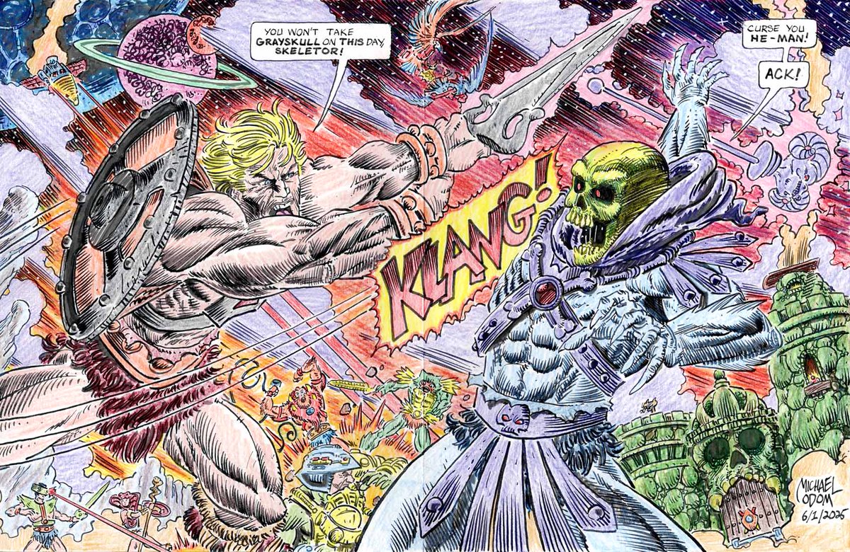 #mastersoftheuniverse #motu #heman #skeletor #castlegrayskull #pointdread #talonfighter #zoar #screeech #triklops #teela #manatarms #beastman #merman #eternia #80s #80scartoons #80stoys #retro #motudrawingchallenge