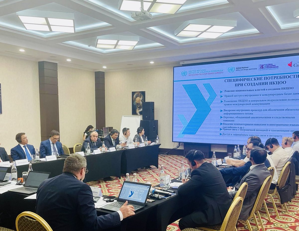 Addressing #SALW trafficking &amp; diversion to terrorists in #CentralAsia
#UNCCT <a href="/UN_OCT/">United Nations Office of Counter-Terrorism</a> &amp; <a href="/unodc_Firearms/">UNODC Firearms Trafficking</a> held seminars in 🇰🇬#Kyrgyzstan &amp; 🇰🇿#Kazakhstan on best practices to enhance inter-agency coord, int'l coop &amp; info sharing via National Focal Points

🙏<a href="/MFA_Kyrgyzstan/">MFA Kyrgyzstan 🇰🇬</a> <a href="/MFA_KZ/">MFA Kazakhstan 🇰🇿</a>