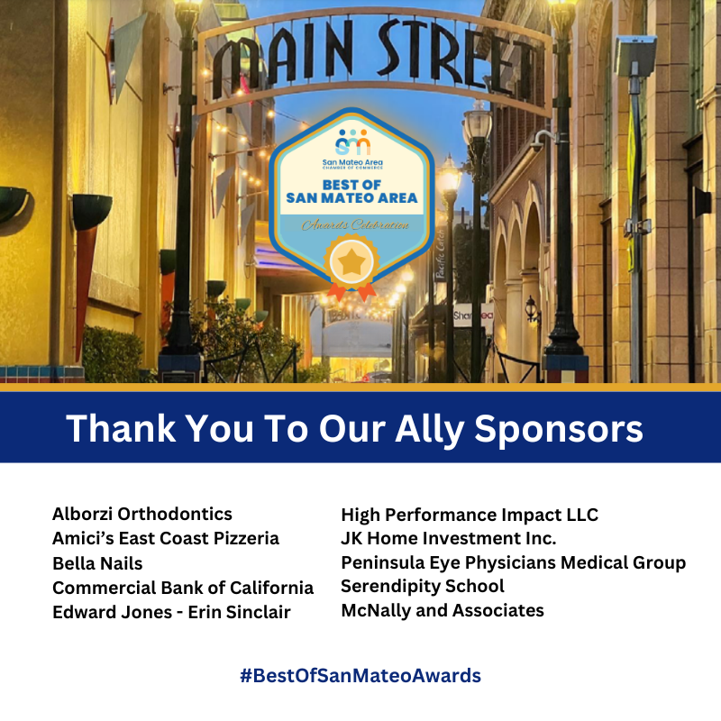 The countdown is on! Huge thanks to our Ally Sponsors for supporting the Best of San Mateo Area Awards. Your commitment helps us celebrate and grow our business community.
#BestofSanMateoAreaAwards #SanMateoChamber #SanMateoBusiness