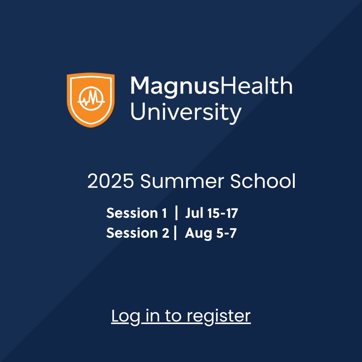 Hello, Magnus Health users, it's time for Summer School!

New to Magnus? Need a refresh? We're here to help.  Join us for one of two sessions.

Session 1: July 15-17
Session 2: August 5-7

Registration is now open in Magnus University!