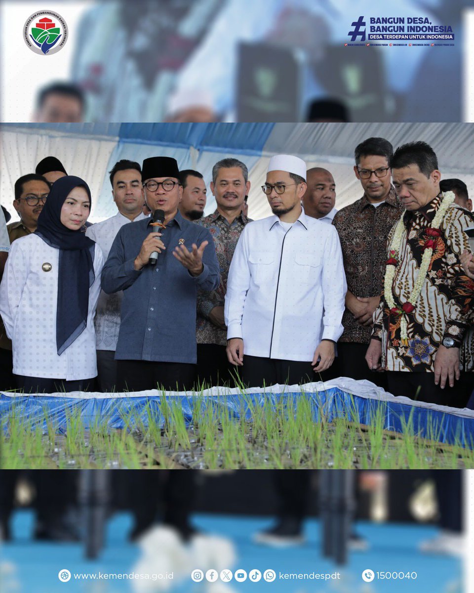 kemendespdt's tweet photo. Kementerian Desa dan PDT resmi bekerja sama dengan Yayasan Institut Quantum Akhyar yang dibina langsung oleh Ustadz Adi Hidayat, melalui penandatanganan kesepahaman bersama dan Perjanjian Kerja Sama. https://t.co/UciDoEsOsp